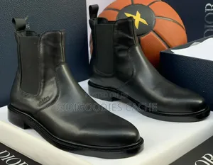 Dior Embassy Chelsea Leather Boots With Elastic Side Panels