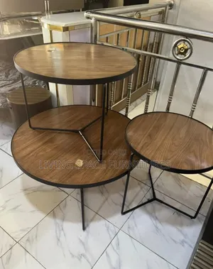 Wooden Top 3in1 Center Table Set