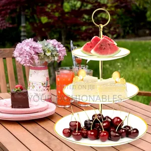 White Pp 3 Layer Cake Food Display Stand