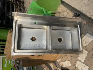 Double Commercial Sink With Tap