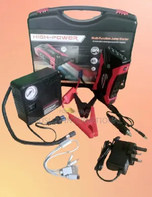 12v Portable Car Jump Starter Box With 150 Psi Digital Air Compressor
