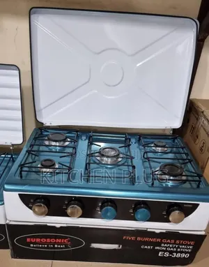 Eurosonic Es-3890 Five-Burner Gas Stove.