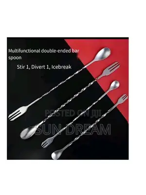 Mix Spoon Cocktail Mixer Milk Tea Stirring Rod