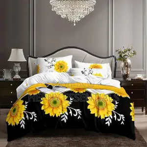 Flower Bedsheets and Pillowcase With Duvet Set