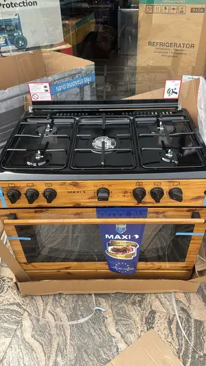 Maxi Standing Gas Cooker Wooden 5 Burner