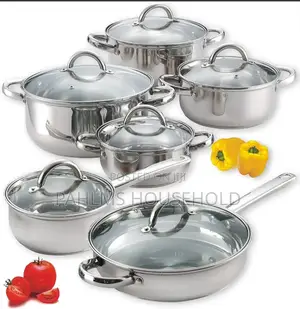 6-Set Stainless Steel Induction Cookwares