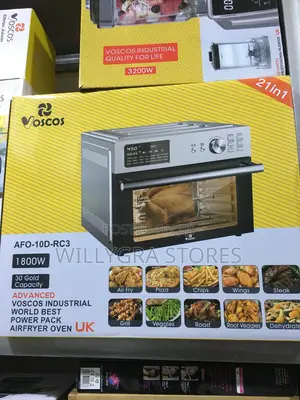 Voscos 2 In 1 Air Fryer Oven 30l - 1800w