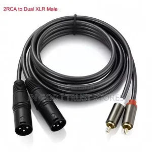 2rca to Dual XLR (Male/Female) Shielded Audio Cable | 1.5m