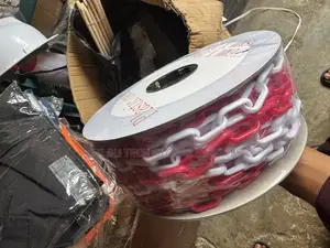 Plastic Chain Red/White 6mm X 25m