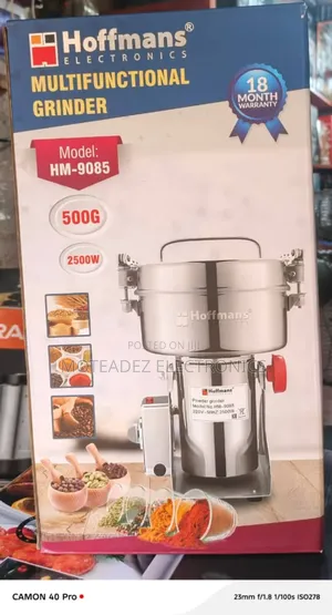 Hoffmans 500g (2500w) High Power Multipurpose Food/Spice Grinder
