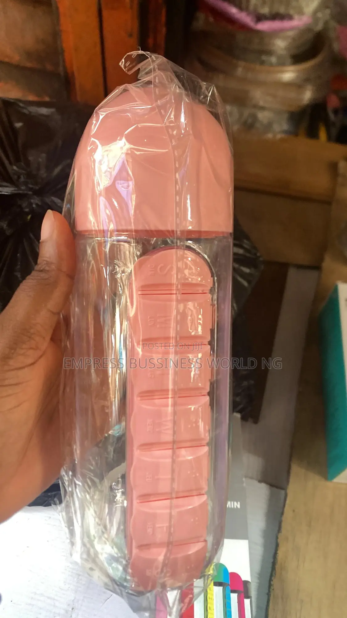 Water Bottle With Medication Builtin Space