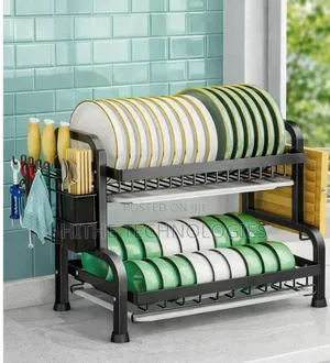 2 Layer Plate Rack And Dish Drainer