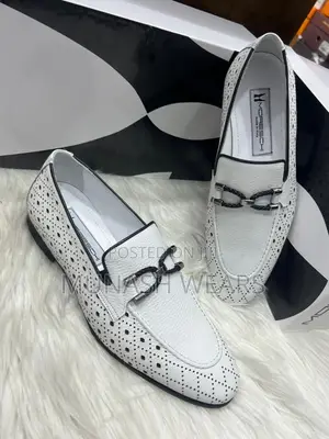 Italian Moreschi Classic Shoes For Men,White And Black
