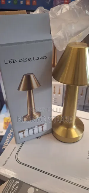 Elegant Rechargeable Led Table Lamp (Gold Finish)