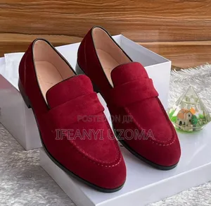 Classic Wine Color Suede Shoe