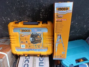 Ingco 16v Cordless 3d Laser Level (Model Hll301201) And A Tripod.
