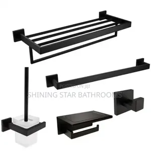 Complete Square Shaped Toilet Accessories Set