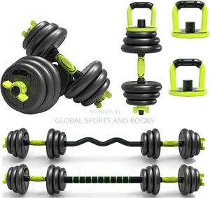8 In 1 40kg Dumbbell , Barbell, Curve Barbell ,Pushup, Absroller Etc