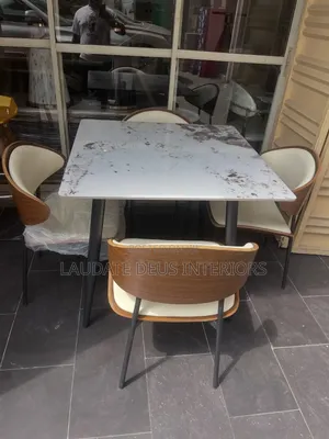 New Imported Classic Mini 4 Seaters Marble Top Dining Set