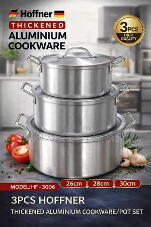 3pcs Hoffner Thickened Aluminium Cookware/Pot Set