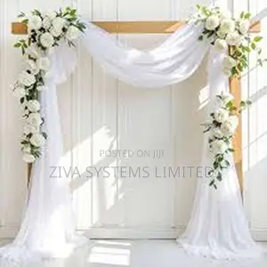 White Fabrics Decoration for Rent