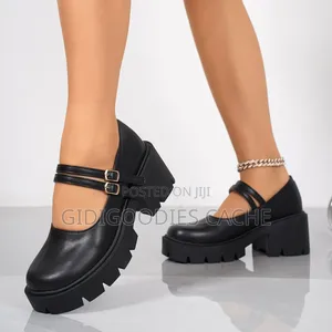 Mary Jane Women's Platform Shoes In Black And Pink Size 37-43