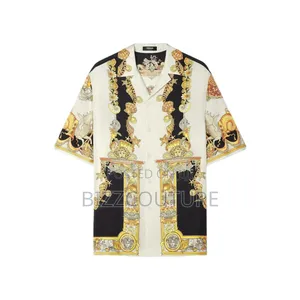 Original Versace Coral Silk Shirts Available in Store