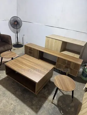 Quality Tv Stand With Center Table With 2 Side Stools