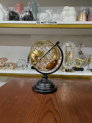 Metallic Gold Globe Decor - Big Size
