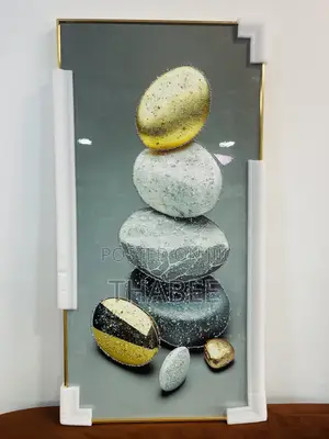 Acrylic Stoned Wall Art Frame Stacked Rocks