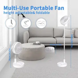 Extendable, Portable, and Rechargeable Electric Fan.