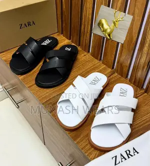 Zara Leather Slipers For Men 40-46 Available