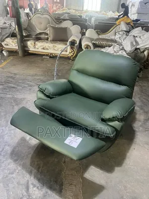 Green Leather Grade Durable Recliner Chair