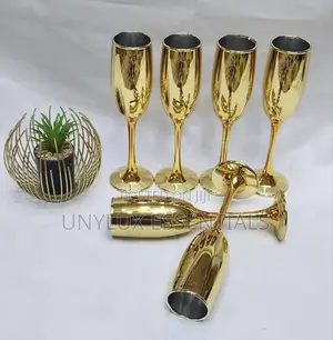 6pcs Gold Glass Cup Set