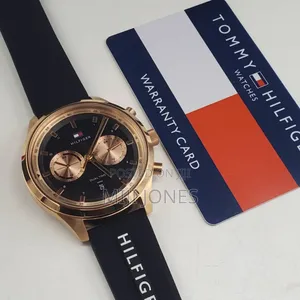 Hilfiger Dual Time Black Strap Watch