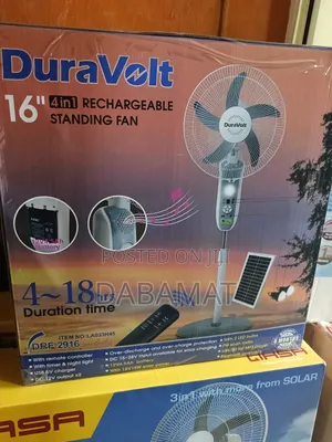 16 Inches Solar 4in1 Rechargeable Fan With Bluetooth and Fm