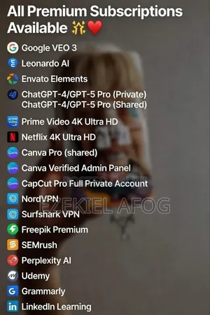 I Will Provide Premium Ai Tools, Streaming VPN Accounts