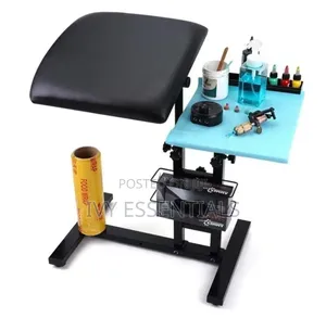 Tattoo Adjustable Work Desktable Bench Tray Trolley With Armrest