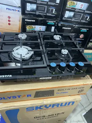 Polystar4burner Built-Ingas Hob Pv-Gt60g4 Neat Countertop Installation