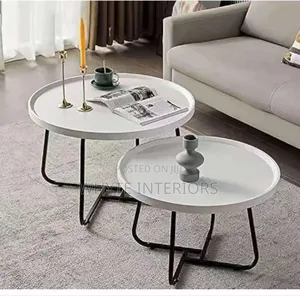 2 in 1 White Center Table