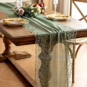 Green Lace Table Runner