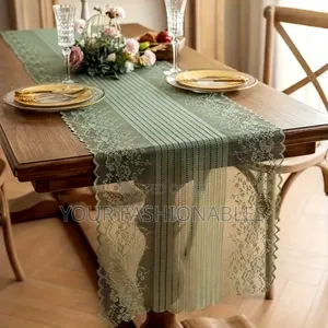Green Lace Table Runner