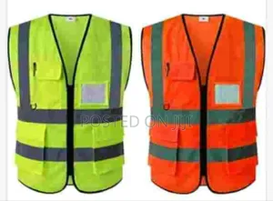 Reflective Jacket Vest With Pockets