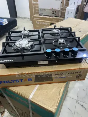 Polystar 4 Burner Built in Gas Hob Pv-Gt60g4 Strong Glass Finish