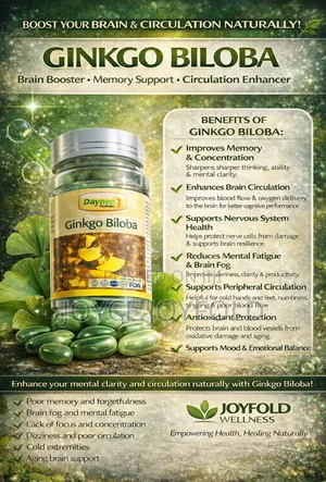 Ginkgo Biloba
Brain Booster • Memory Support • Circulation Enhancer