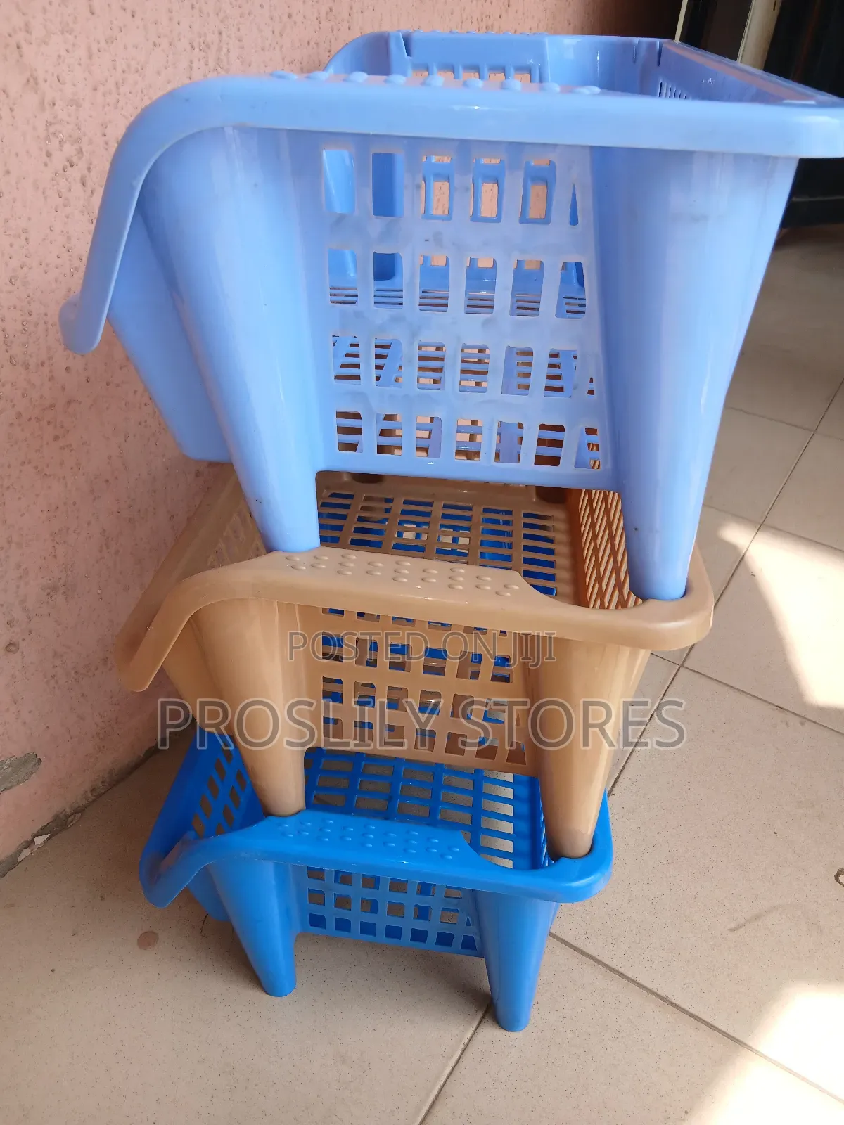 Stowage Plastic Basket 3steps
