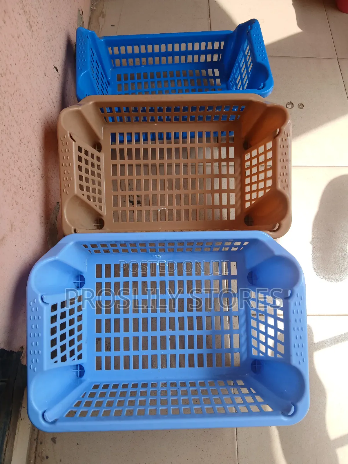 Stowage Plastic Basket 3steps