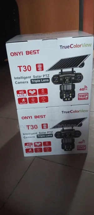 Intelligent Solar PTZ Camera Triple Lens