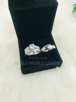 Modern Zirconia Silver Wedding Rings Cka 7g