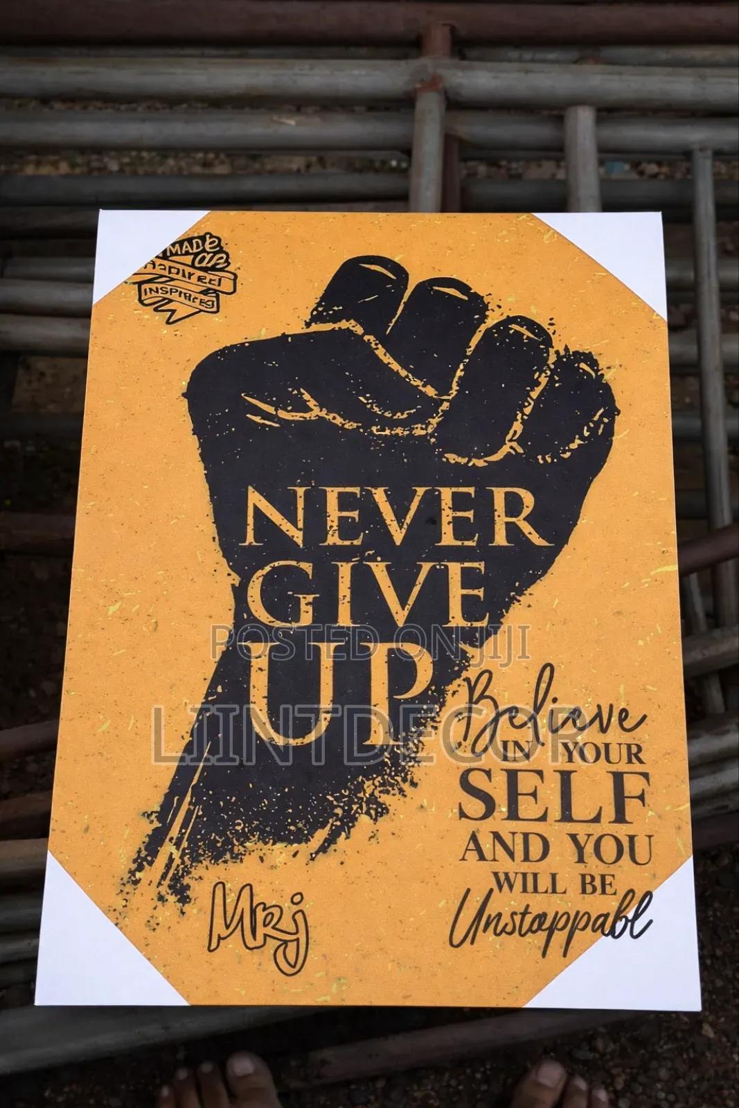 Never Give Up Photo Frame